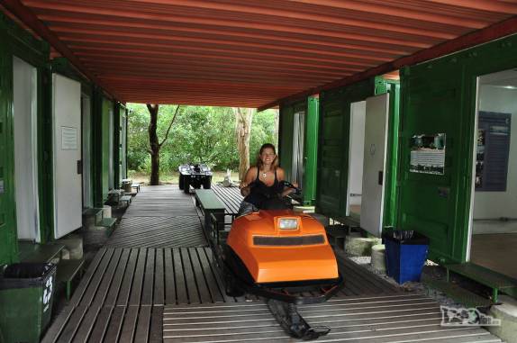 Veículo usado na base brasileira na Antártida, no Museu Antártico, em Rio Grande, no sul do Rio Grande do Sul